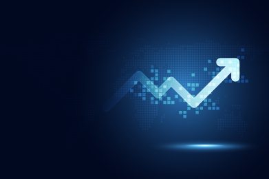 Futuristic,Raise,Arrow,Chart,Digital,Transformation,Abstract,Technology,Background.,Big