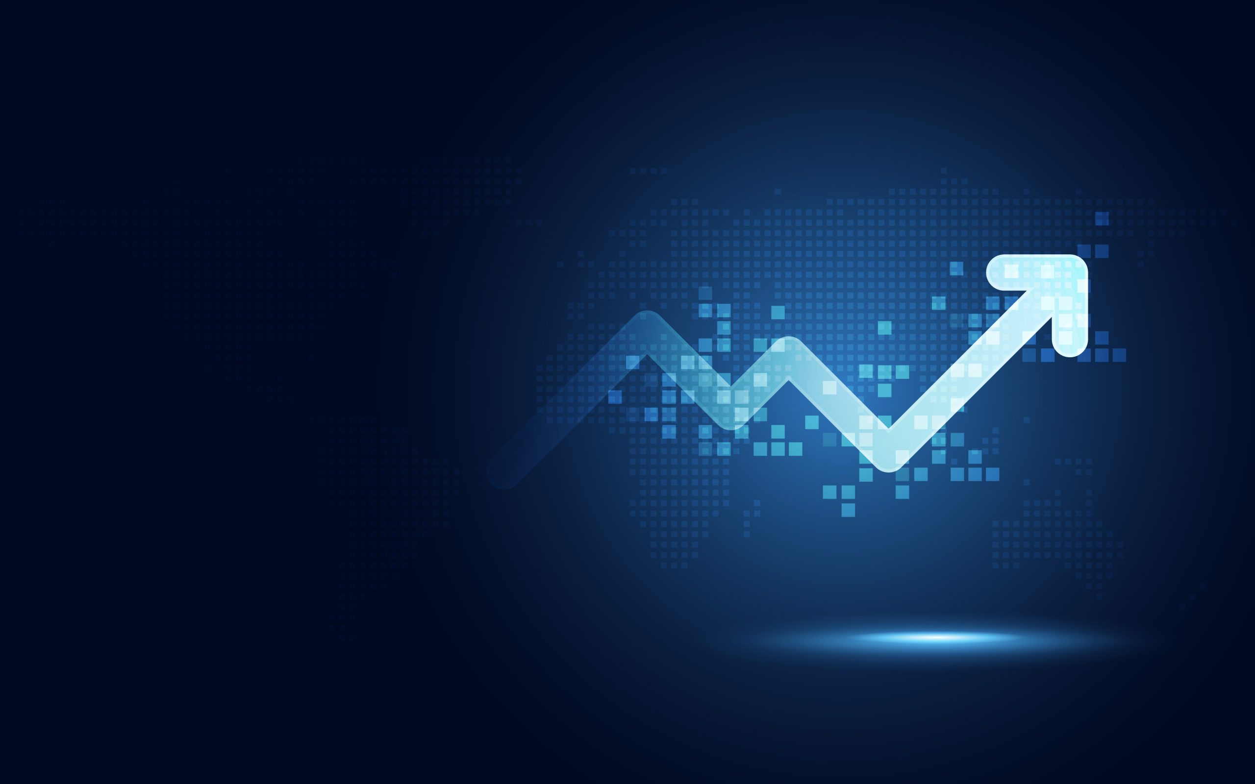 Futuristic,Raise,Arrow,Chart,Digital,Transformation,Abstract,Technology,Background.,Big