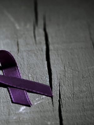 A,Purple,Ribbon,For,The,Awareness,About,The,Unacceptability,Of