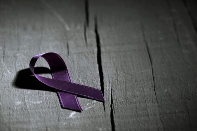 A,Purple,Ribbon,For,The,Awareness,About,The,Unacceptability,Of