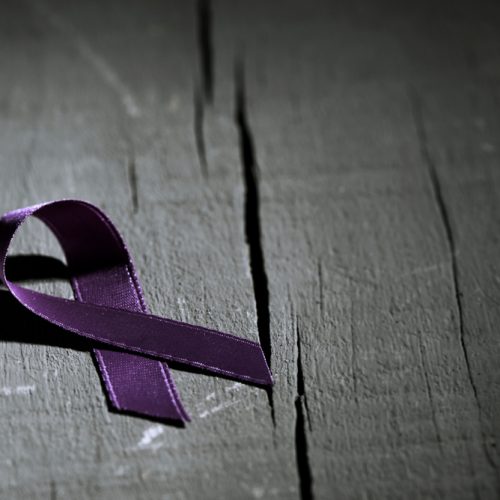 A,Purple,Ribbon,For,The,Awareness,About,The,Unacceptability,Of