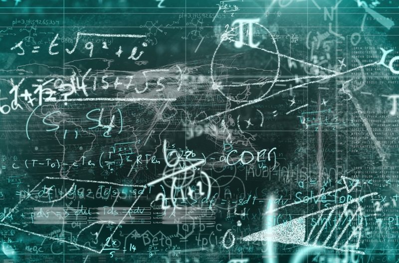 Displaying,Teal-green,Interface,Showing,Math,Symbols,And,Equations,On,Hud,